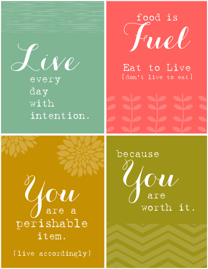 The Basics Of Healthy Eating with Printable Encouragement Cards 